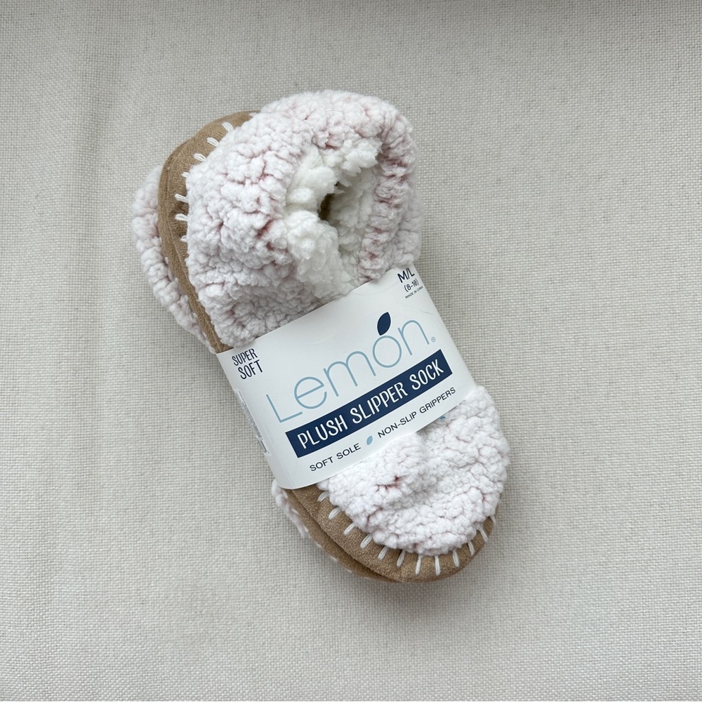 Lemon Plush Slipper Sock